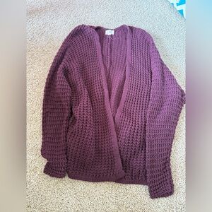 LA Hearts Burgundy Sweater/Cardigan